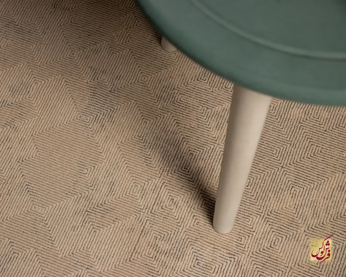 فرش مینیمال پارمیدا قهوه ای