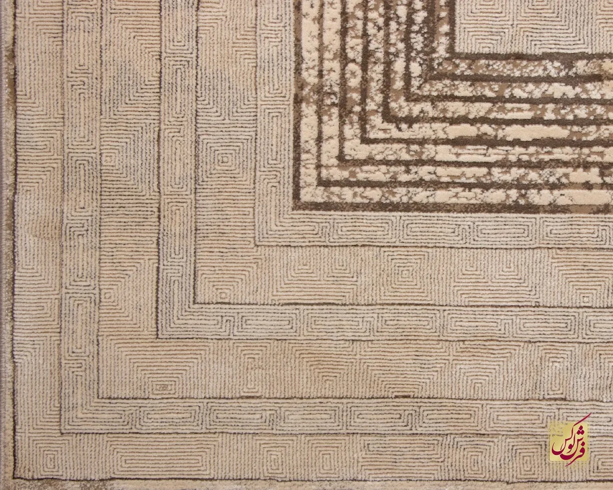 فرش مینیمال پارمیدا قهوه ای