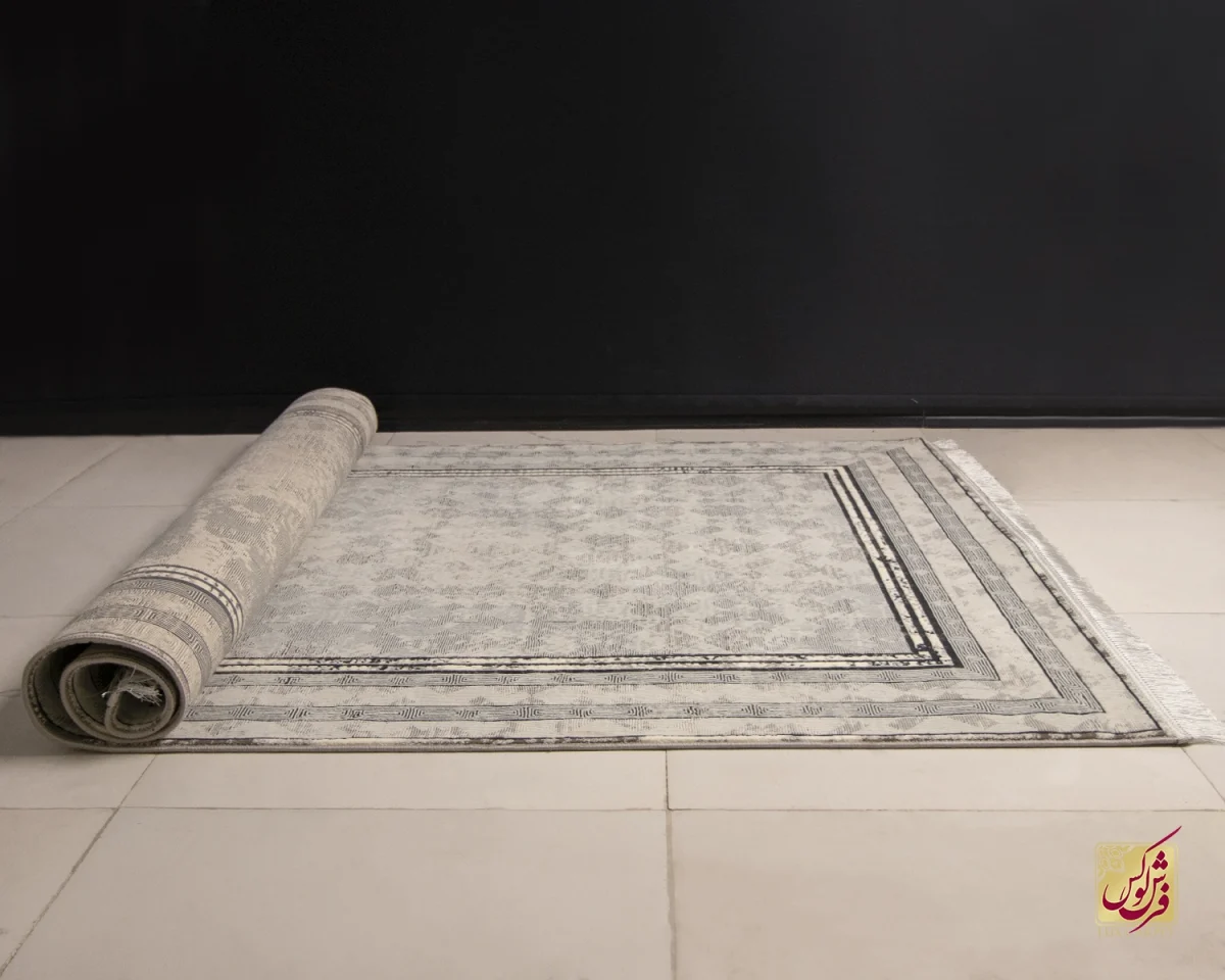فرش مینیمال پارمیدا نقره ای