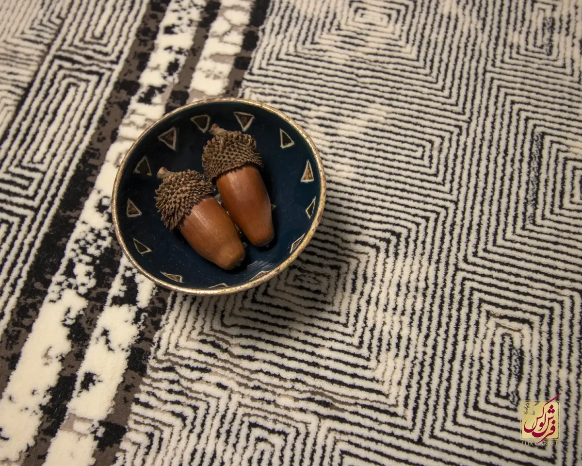 فرش مینیمال پارمیدا نقره ای