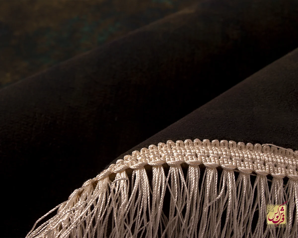 فرش ابریشم ماشینی ۲۰۱۷۱۴ سبز کهکشانی