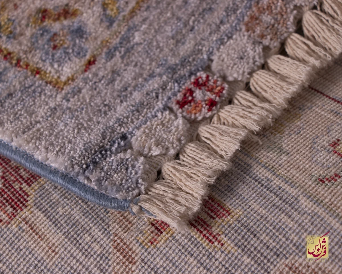 فرش وینتیج 30220 آبی کرم