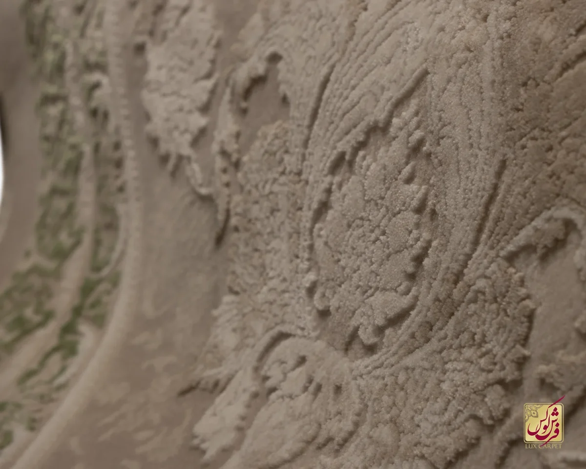 فرش وینتیج 3030 نسکافه‌ای سبز