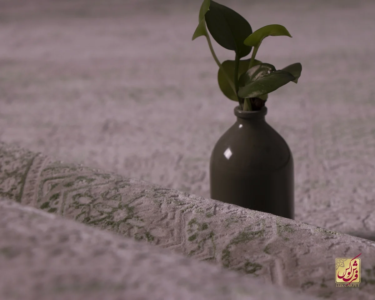 فرش وینتیج 3069 نسکافه ای سبز