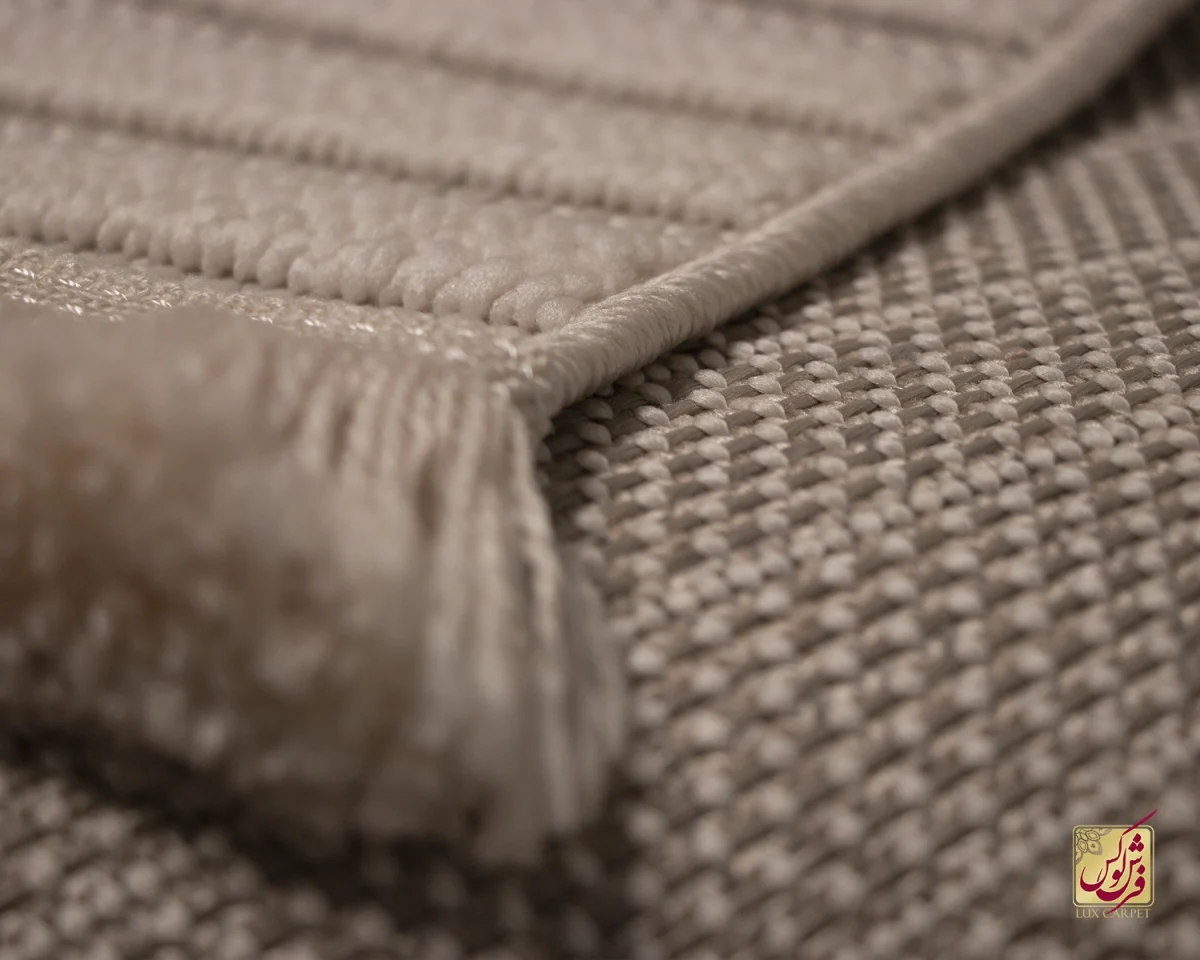 فرش مینیمال 3370 کرم روشن