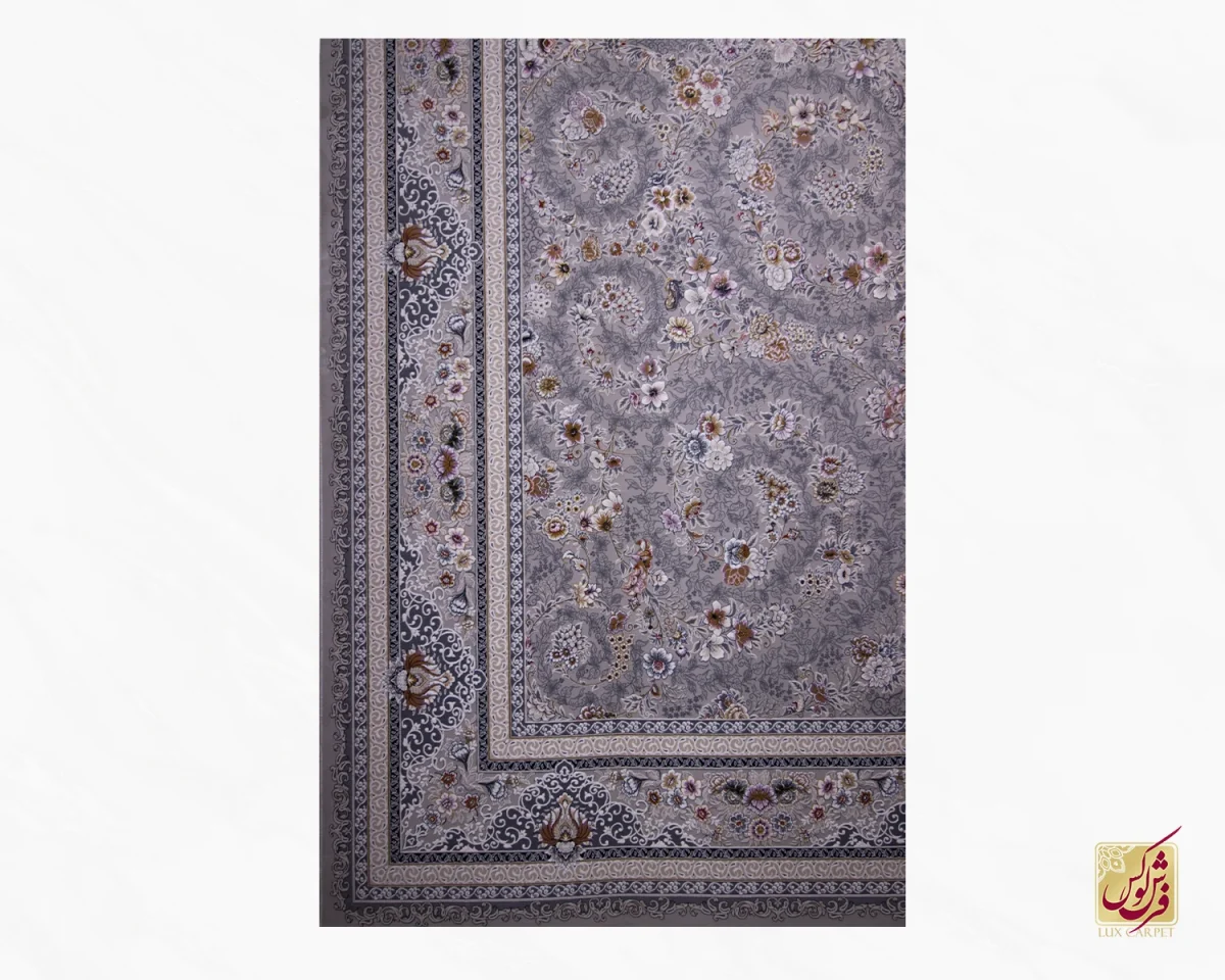 فرش کلاسیک 1108 نقره ای حراج بی قانون