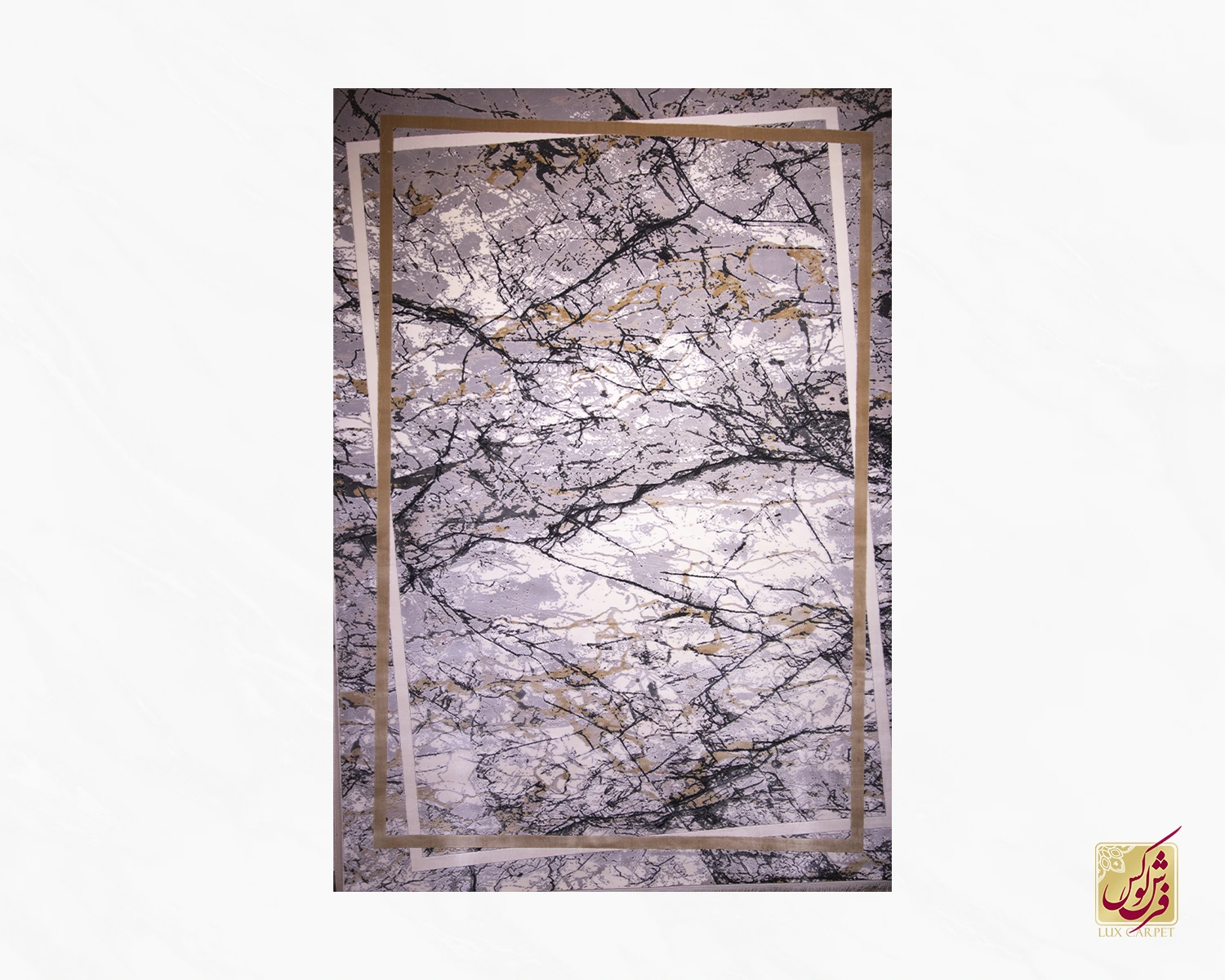 فرش وینتیج 3003 طلایی سفید