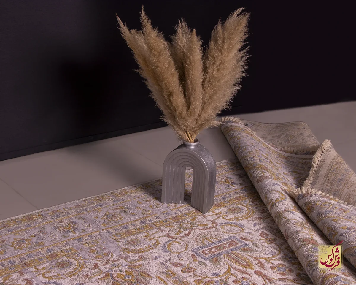 فرش وینتیج 60233 نسکافه ای