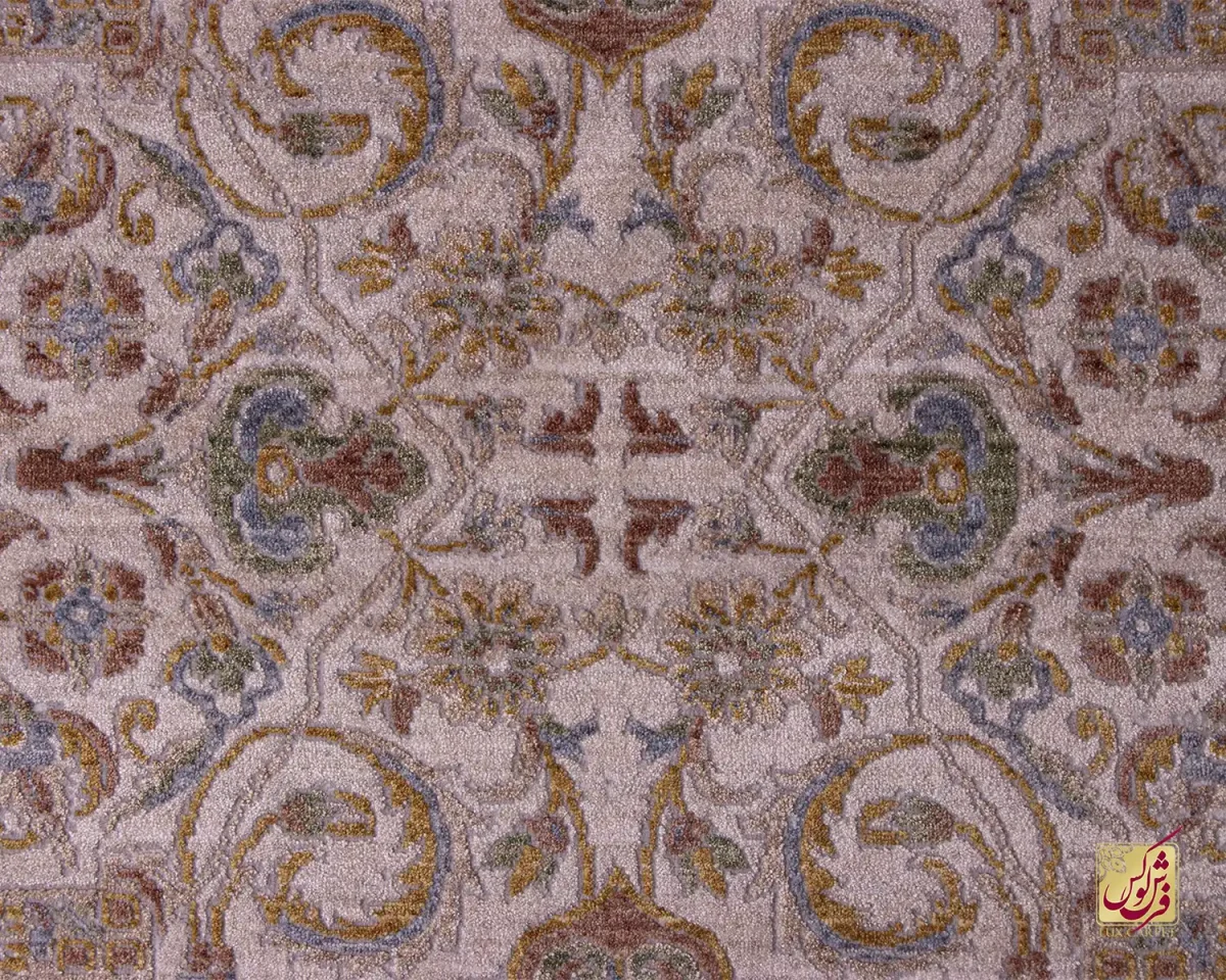 فرش وینتیج 60233 نسکافه ای