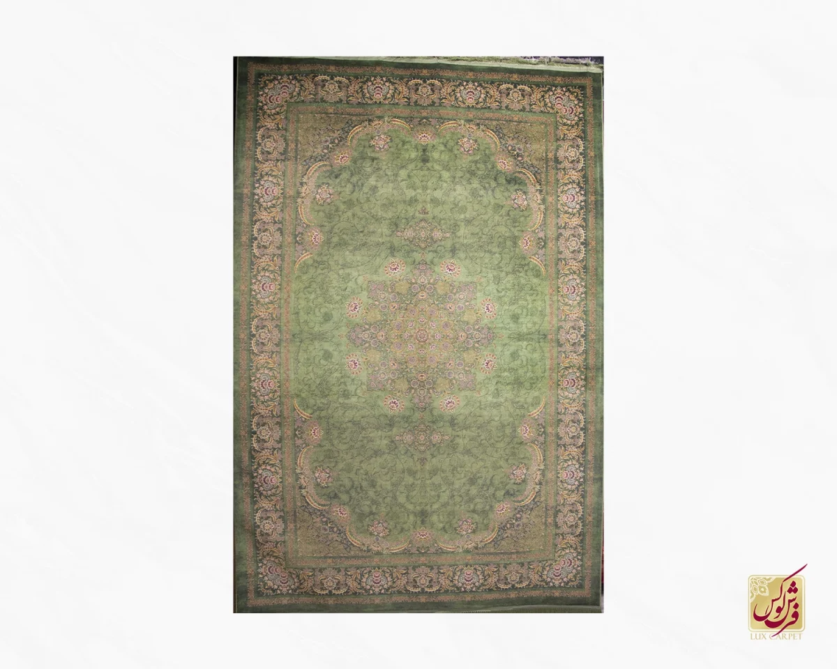6متری (102) فرش لوکس10098 سبز - تصویر 1
