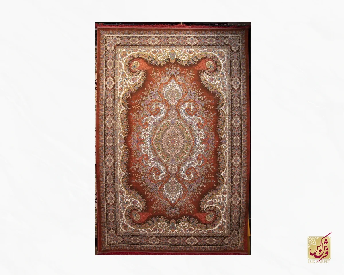 6متری (90) فرش لوکس785 لاکی کرم تمام رنگ - تصویر 1