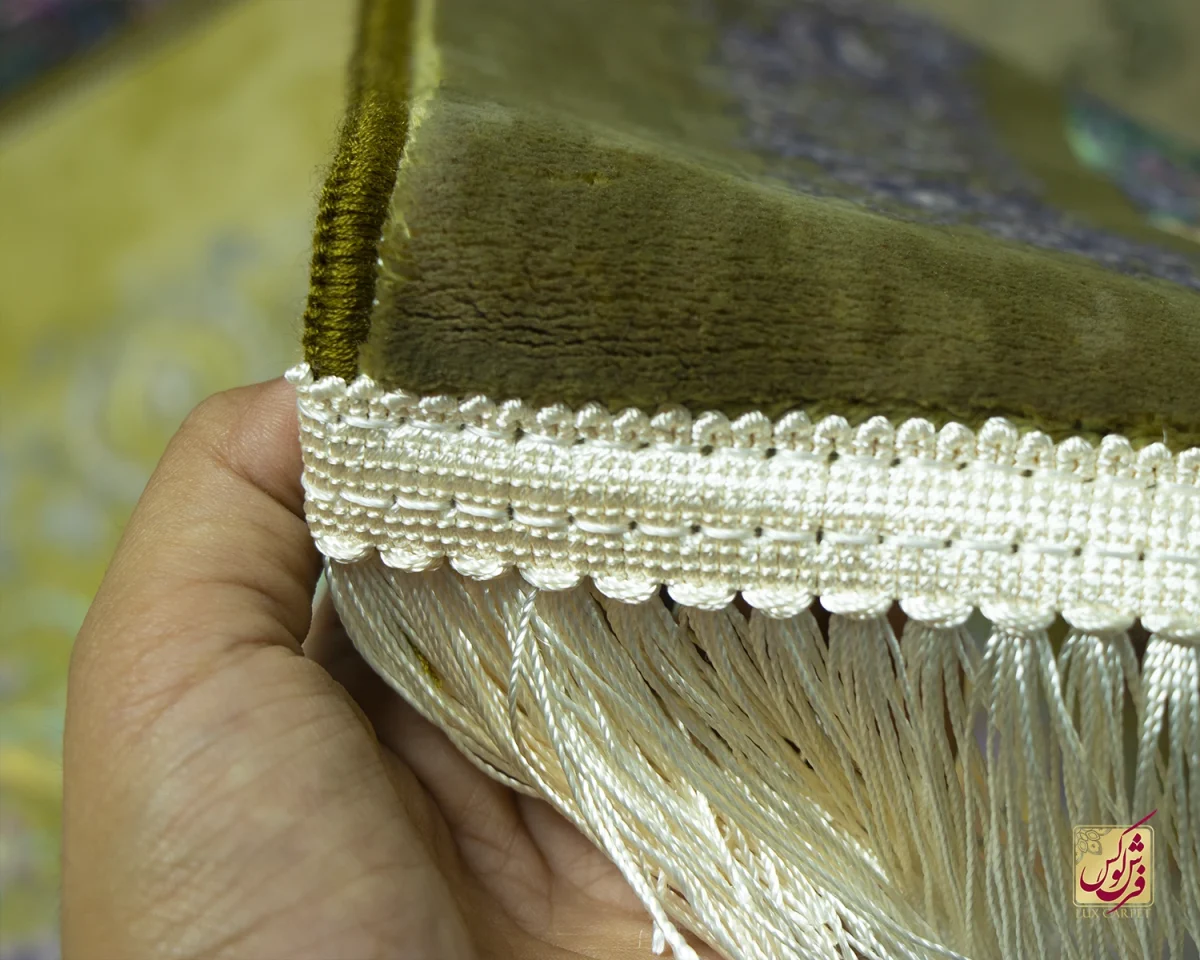 فرش ابریشم ماشینی 705060 سبز