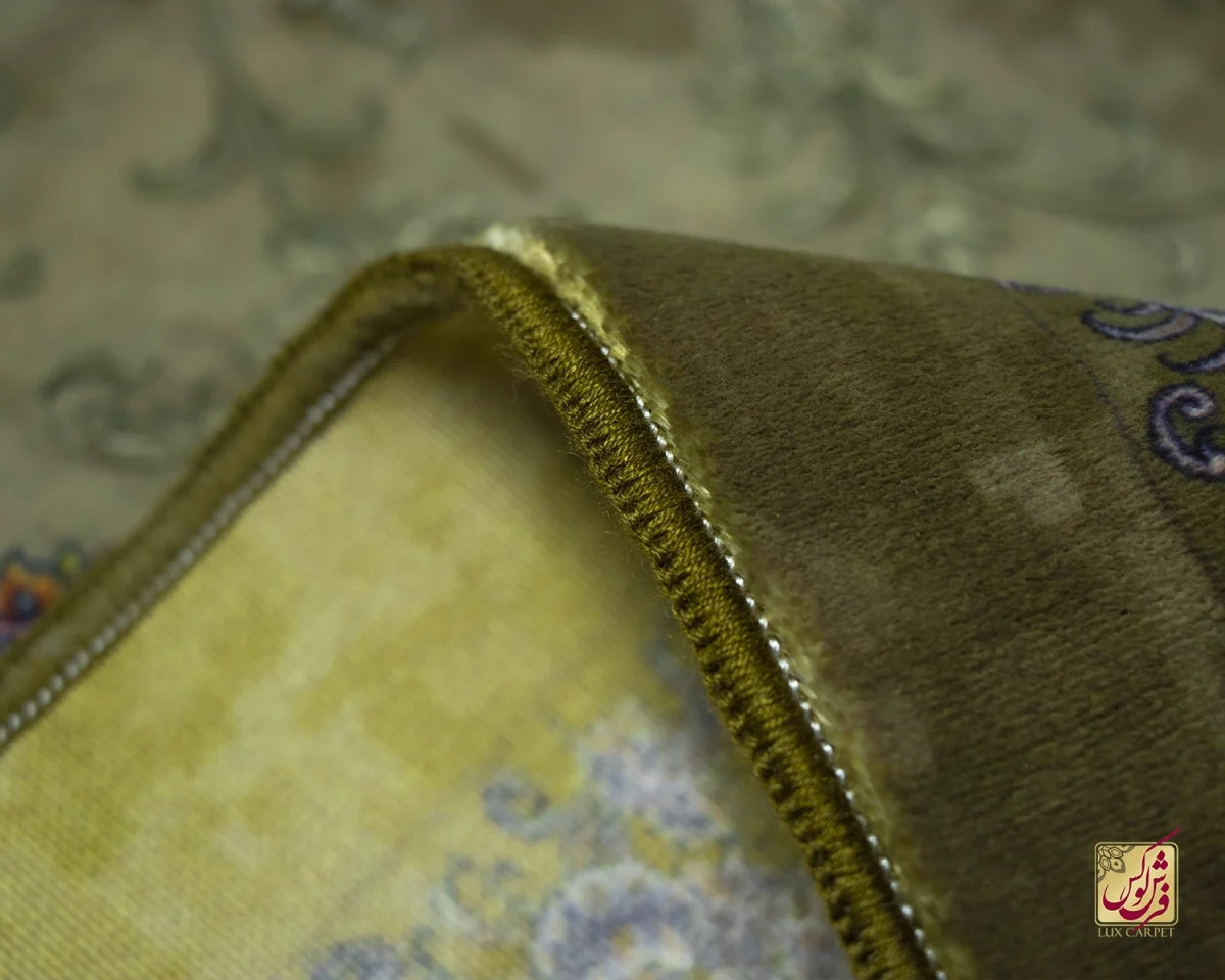 فرش ابریشم ماشینی 705060 سبز