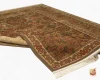 فرش ابریشم ماشینی 740601 قهوی کرم
