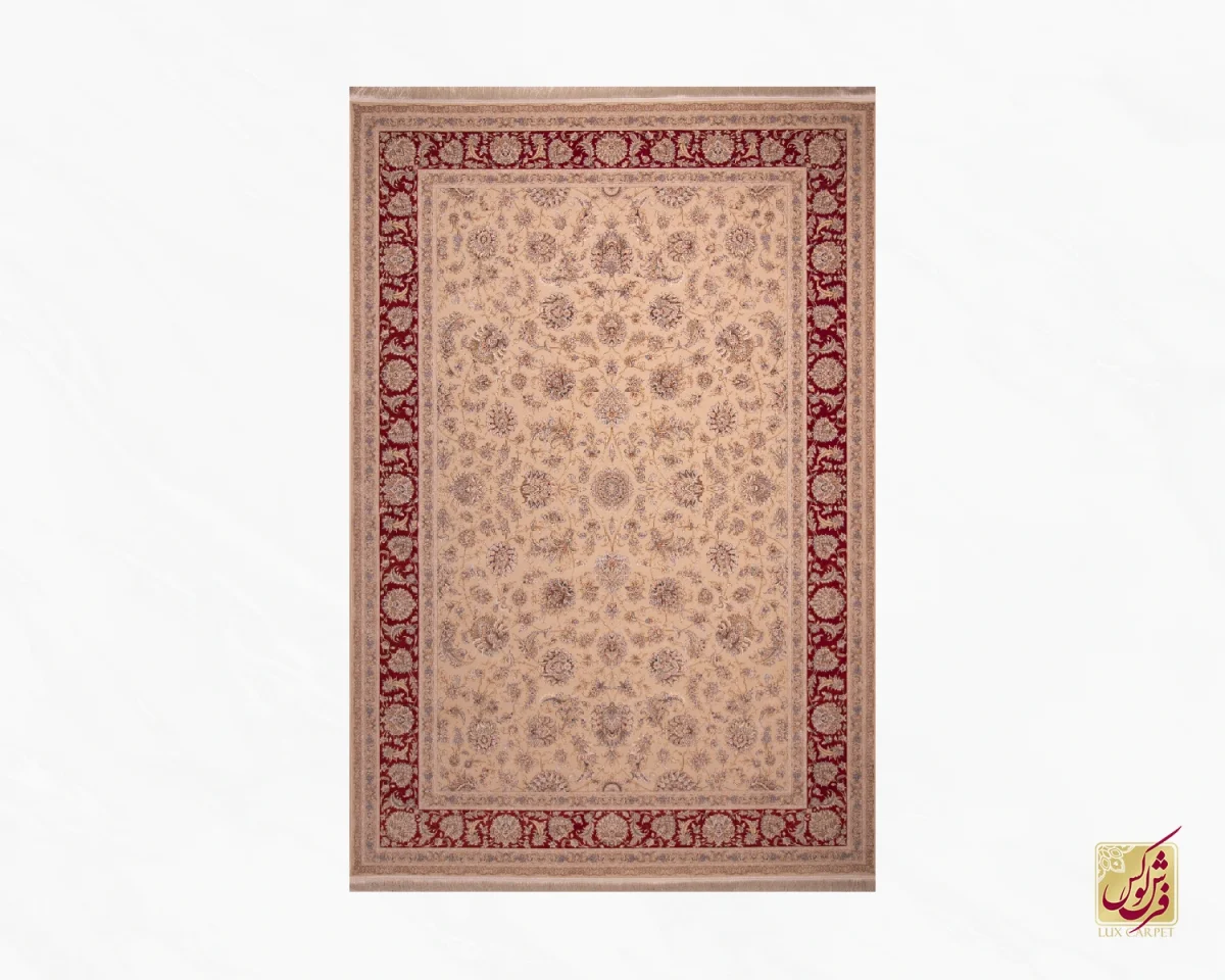 فرش کلاسیک C15113 کرم گلی