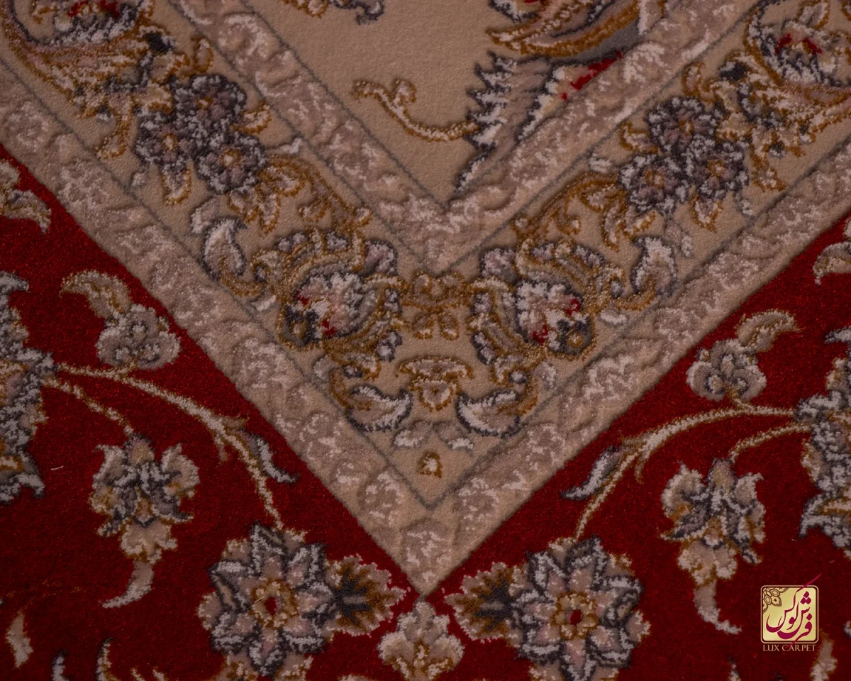 فرش کلاسیک C15113 کرم گلی