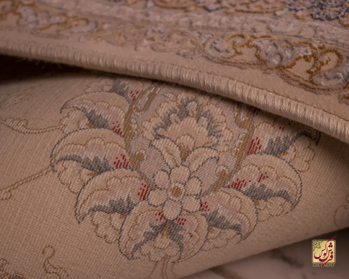 فرش کلاسیک C15113 کرم گلی