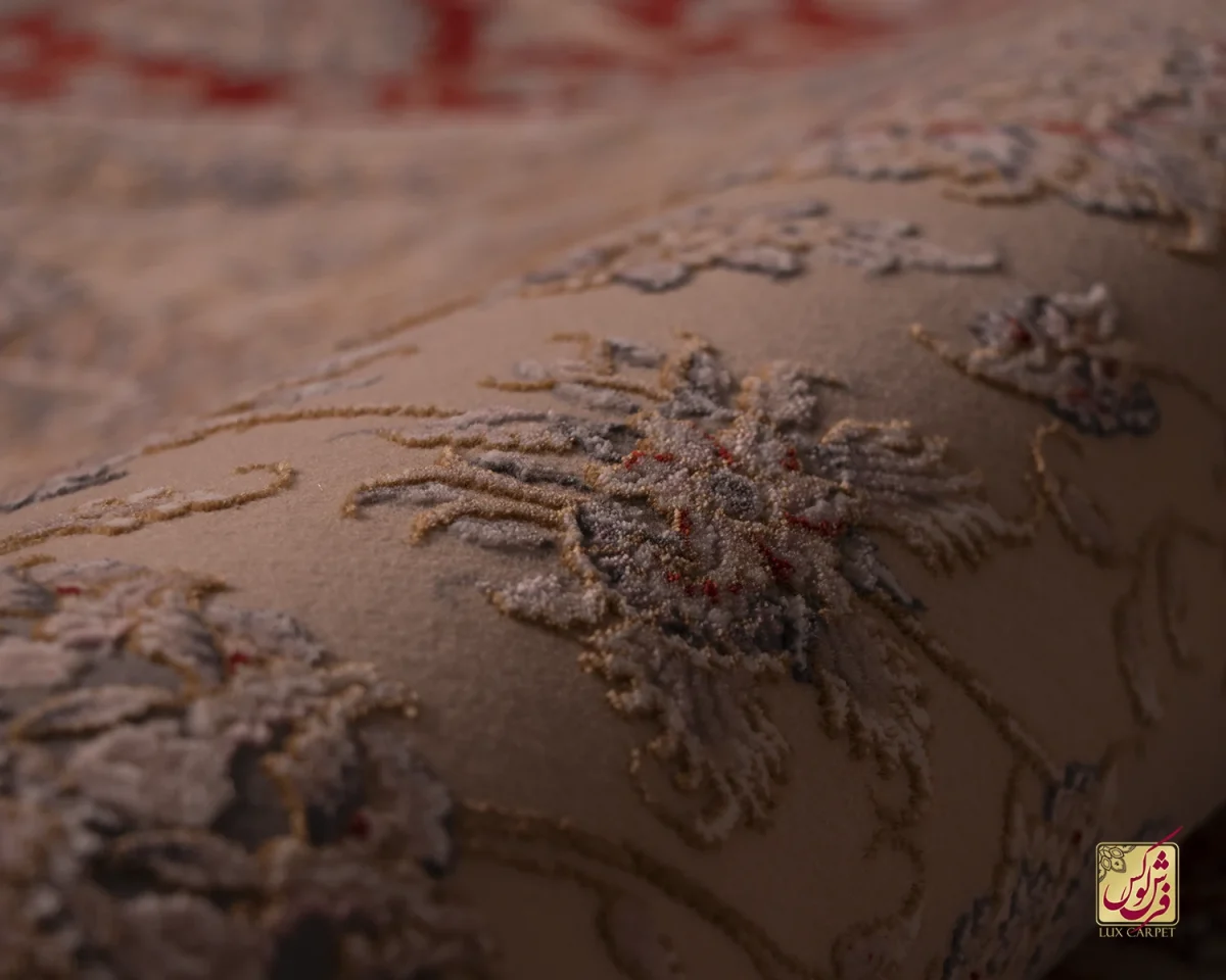 فرش کلاسیک C15113 کرم گلی