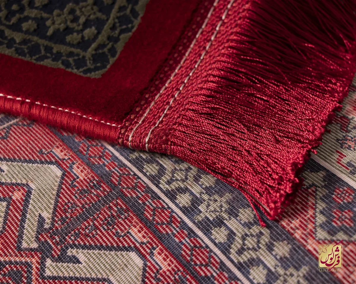 فرش وینتیج درختی LG قرمز سبز