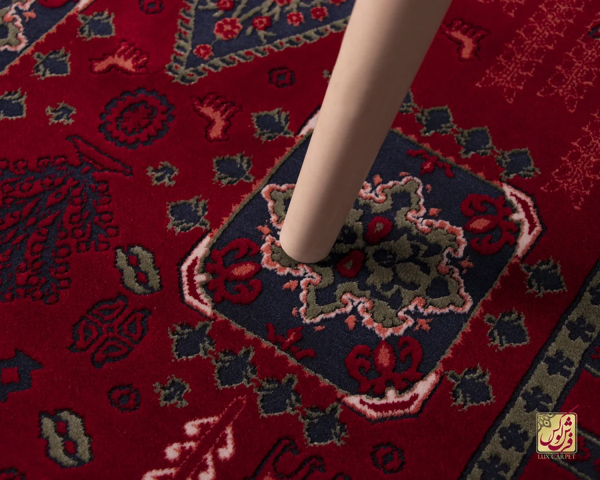 فرش وینتیج درختی LG قرمز سبز