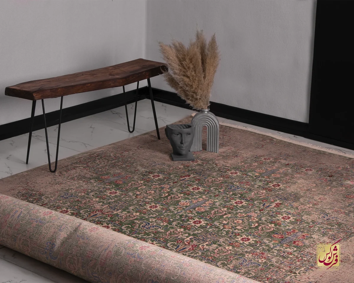 فرش وینتیج HR 188 نسکافه ای