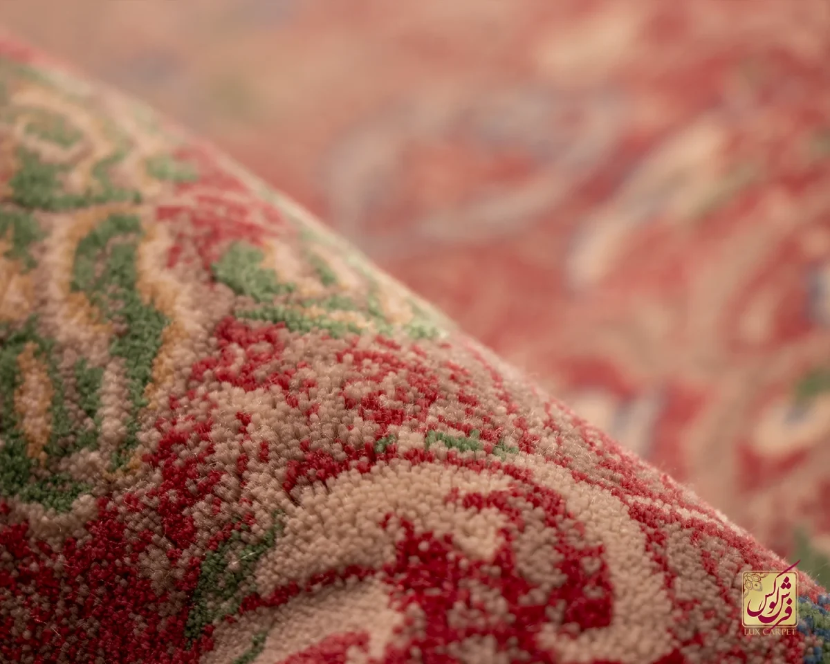 فرش وینتیج HR 189 نسکافه ای قرمز