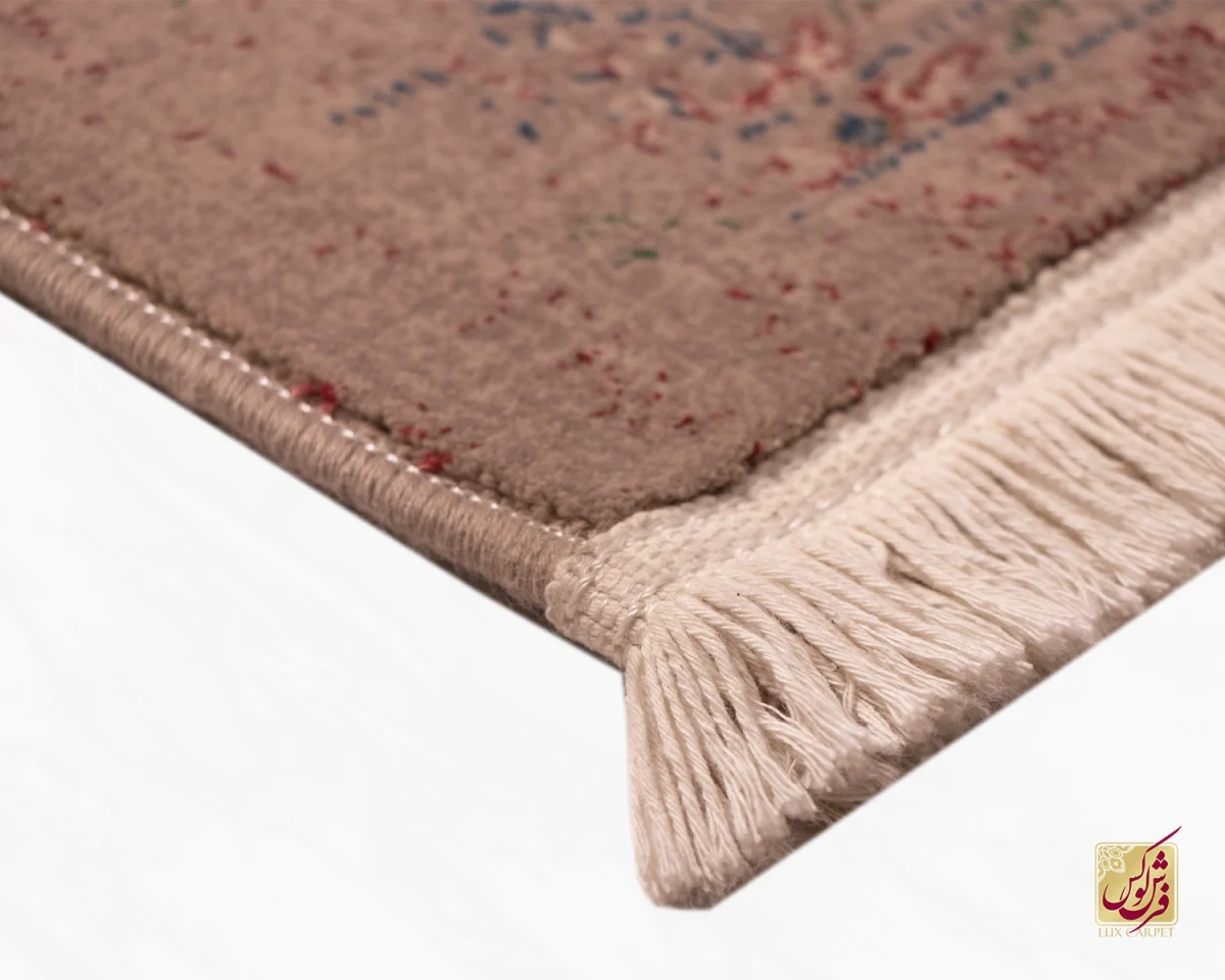 فرش وینتیج HR 189 نسکافه ای قرمز