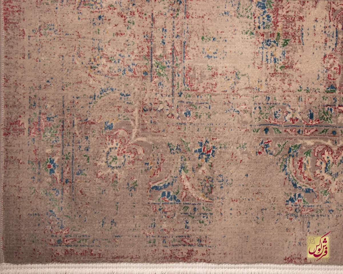 فرش وینتیج HR 189 نسکافه ای قرمز