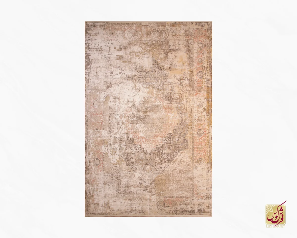 فرش وینتیج MC13 نسکافه ای کرم