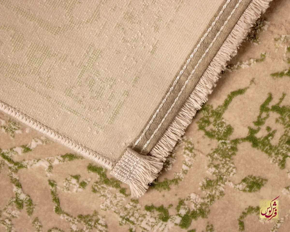 فرش وینتیج 3050 نسکافه‌ای سبز - تصویر 11