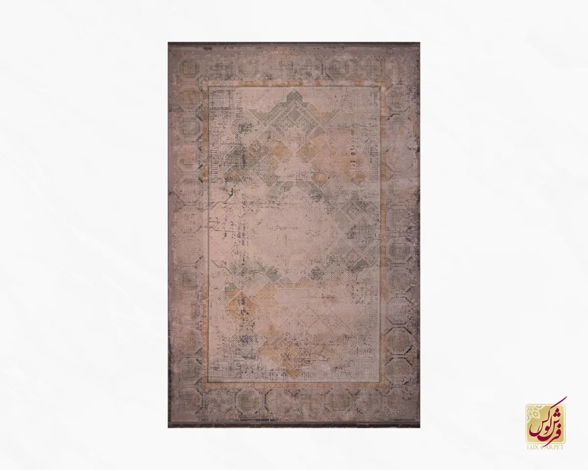 فرش وینتیج 412 نسکافه ای سبز - تصویر 2