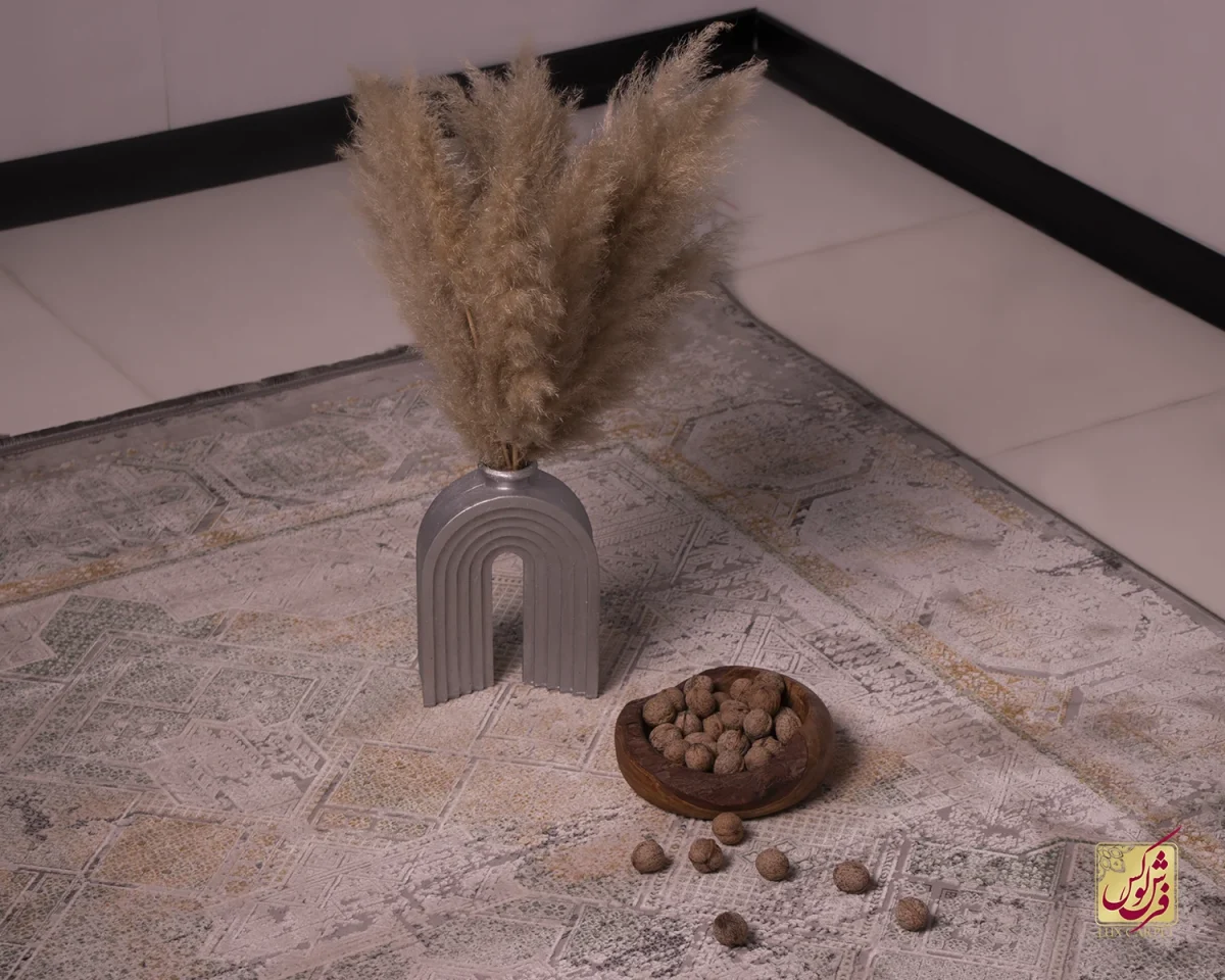 412-2 فرش وینتیج 412 نسکافه ای سبز - تصویر 1