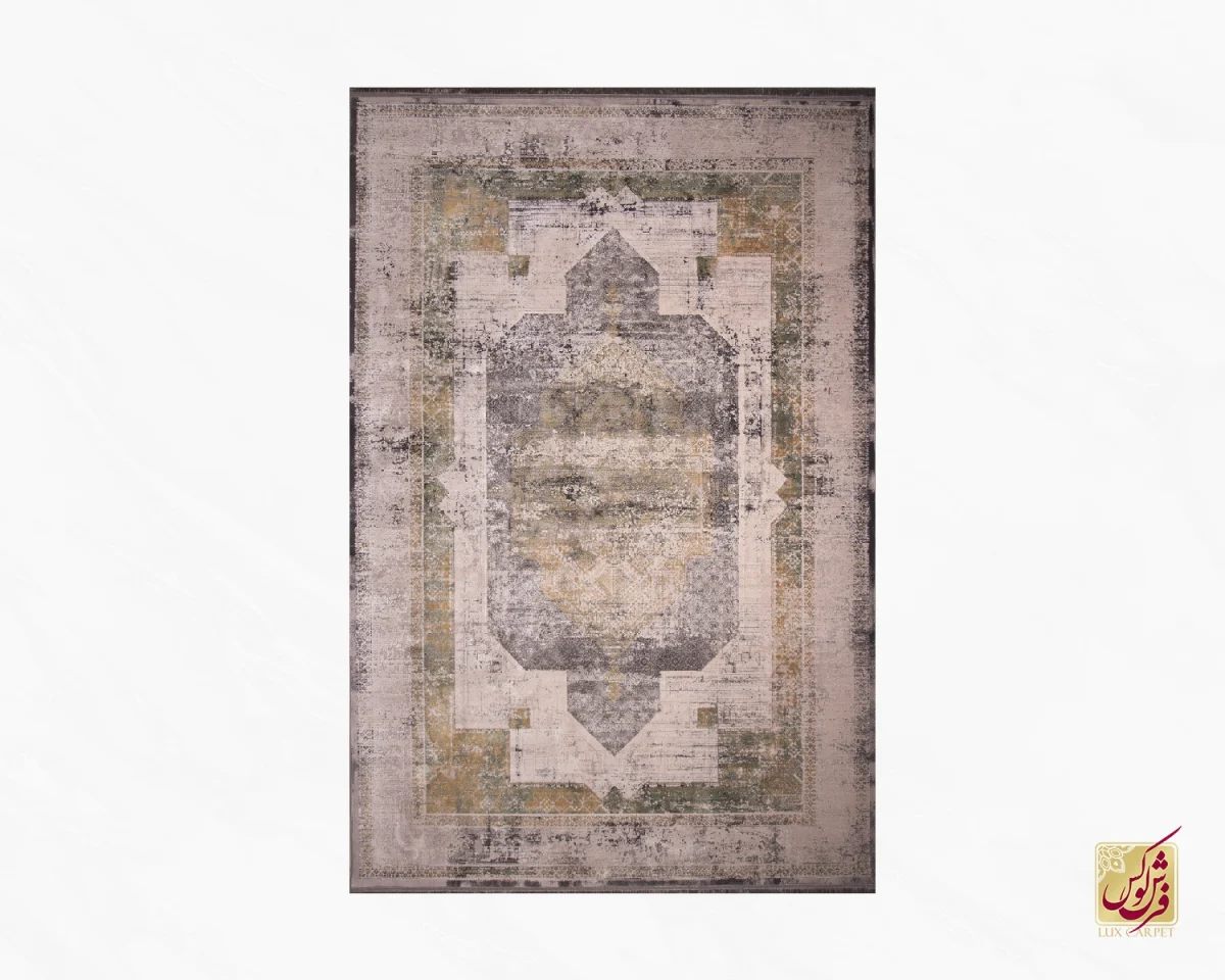 فرش وینتیج 416 نسکافه ای طوسی - تصویر 2