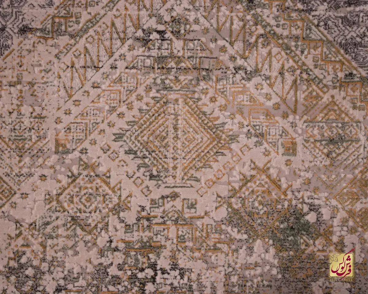 فرش وینتیج 416 نسکافه ای طوسی - تصویر 5