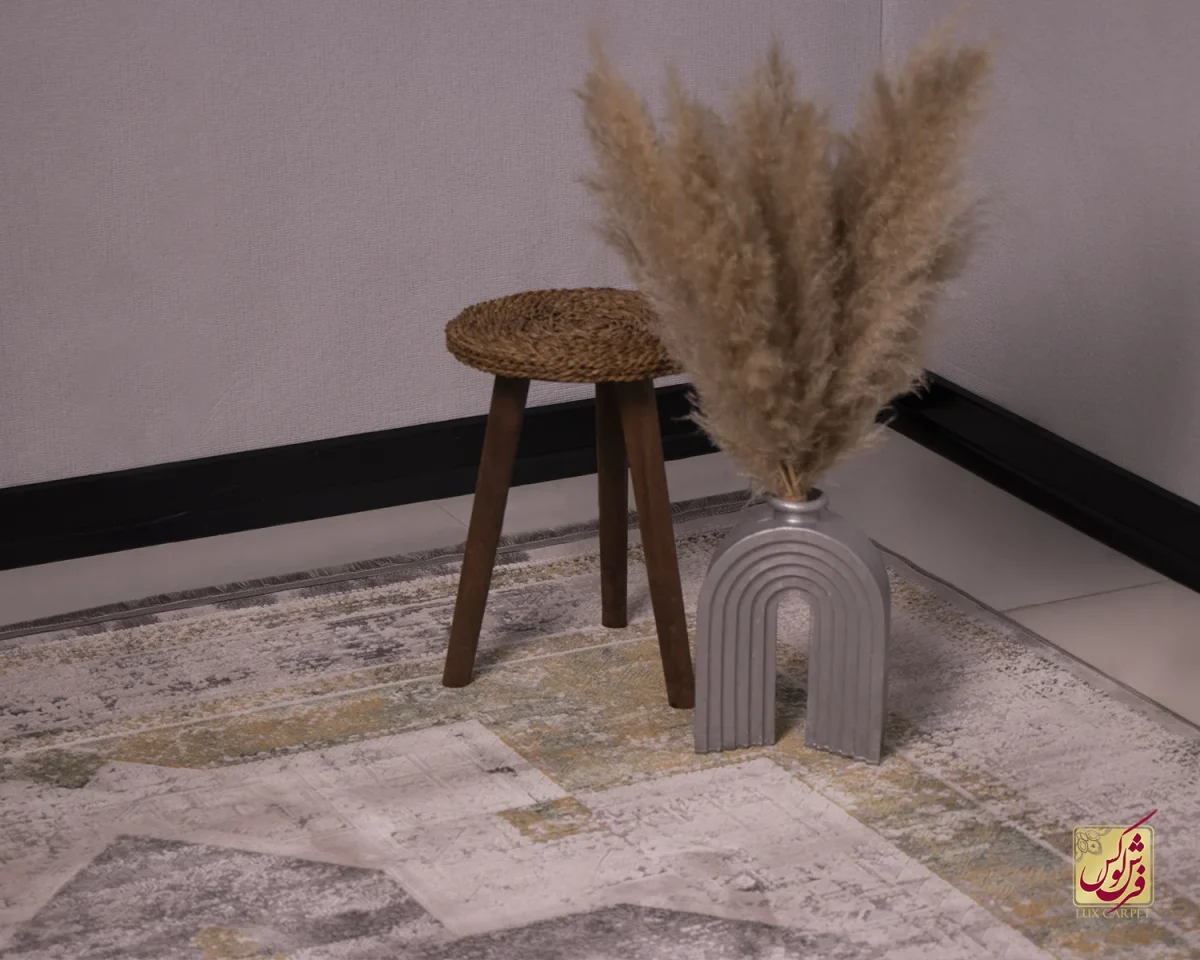 فرش وینتیج 416 نسکافه ای طوسی - تصویر 3