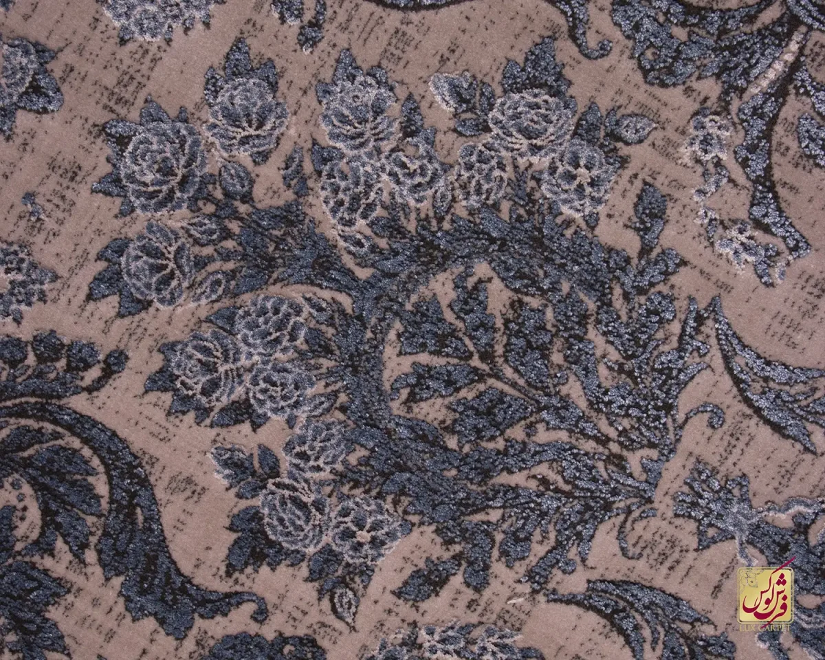 فرش وینتیج 49924 نسکافه‌ای آبی - تصویر 4