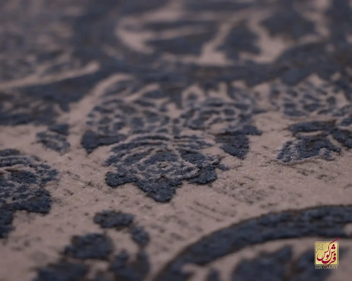 فرش وینتیج 49924 نسکافه‌ای آبی - تصویر 5