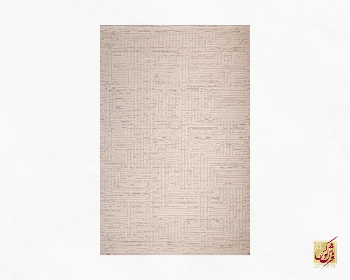 فرش مینیمال 9014 کرم طوسی - تصویر 2