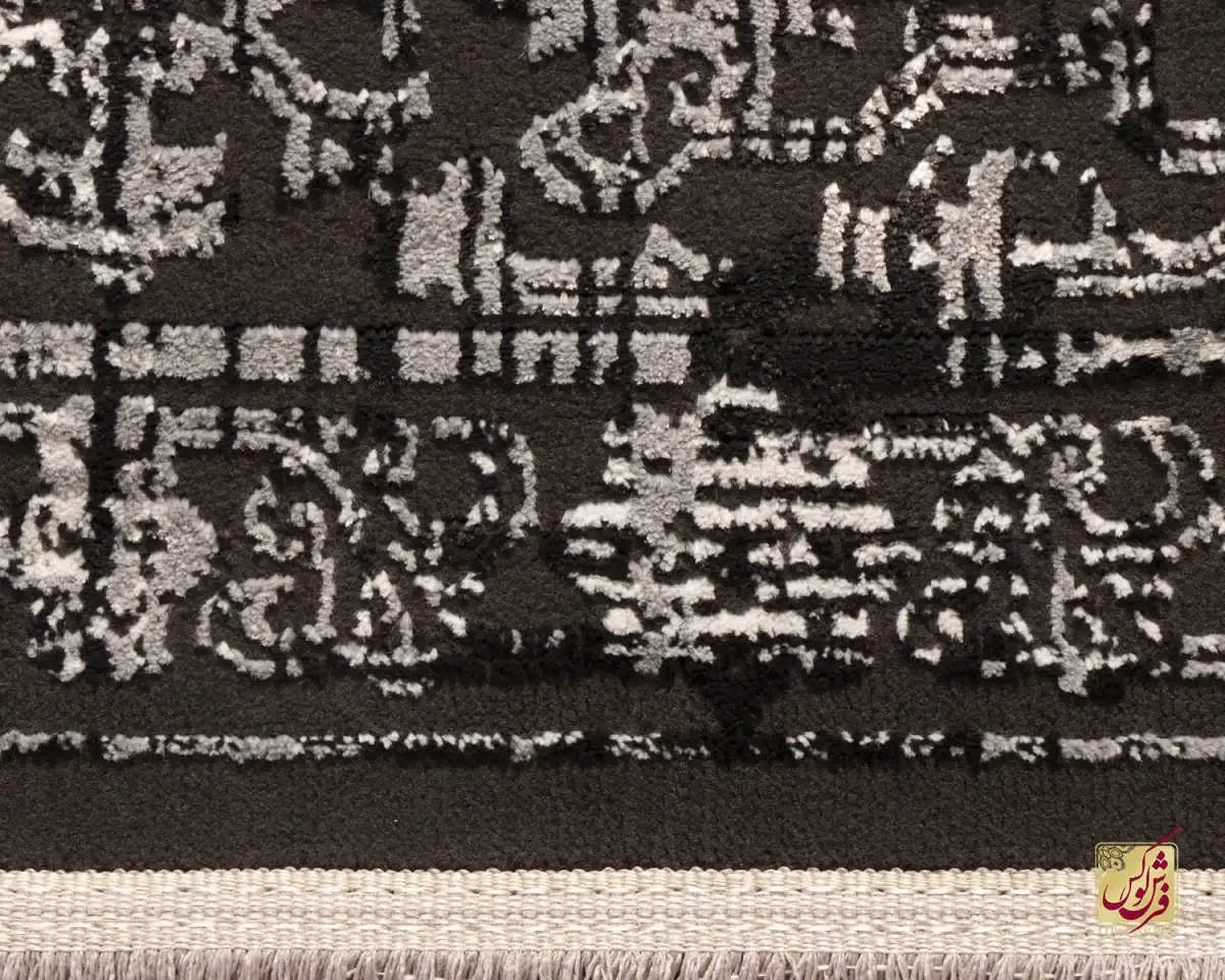 فرش وینتیج 9018 طوسی کرم - تصویر 6