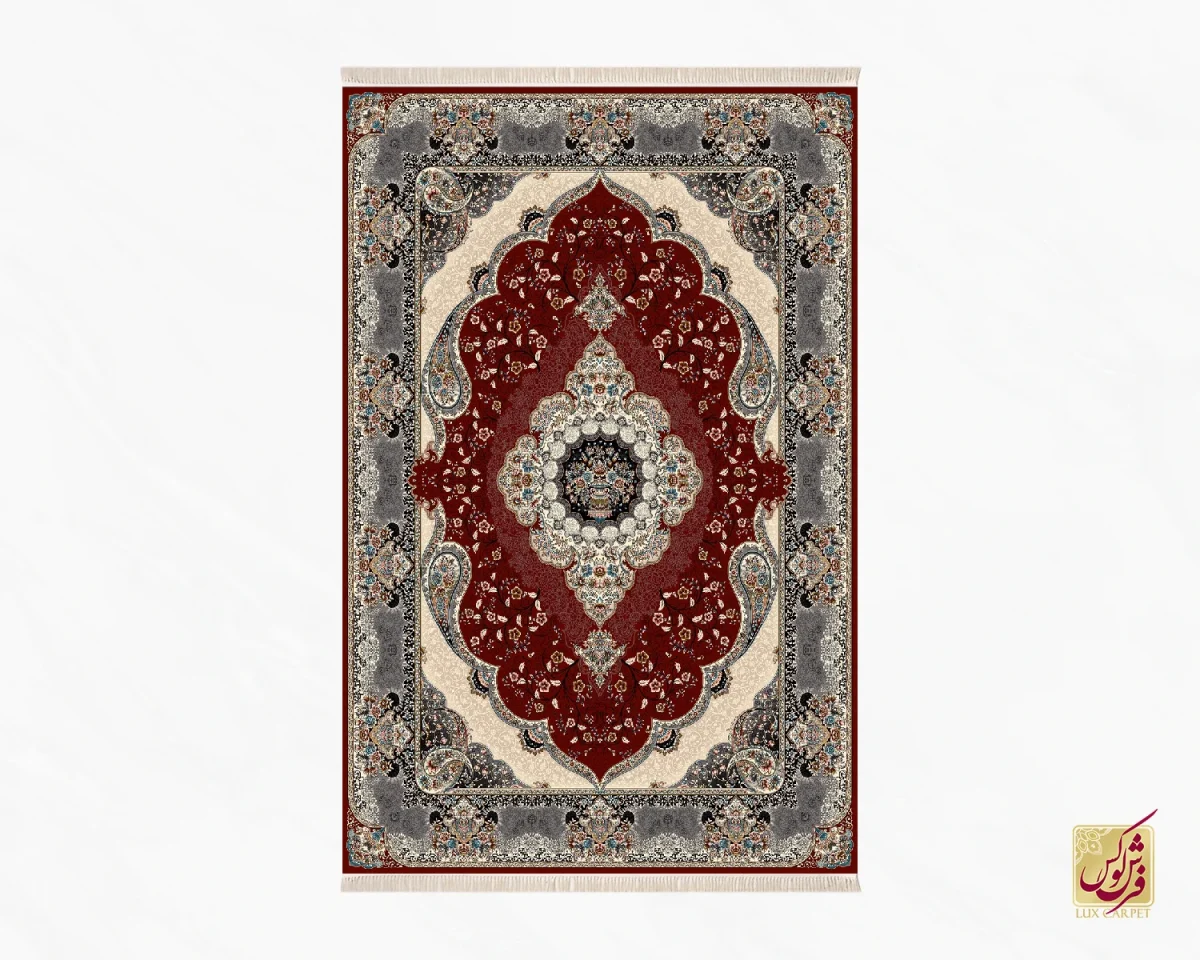 فرش کلاسیک 7005 لاکی طوسی - تصویر 2