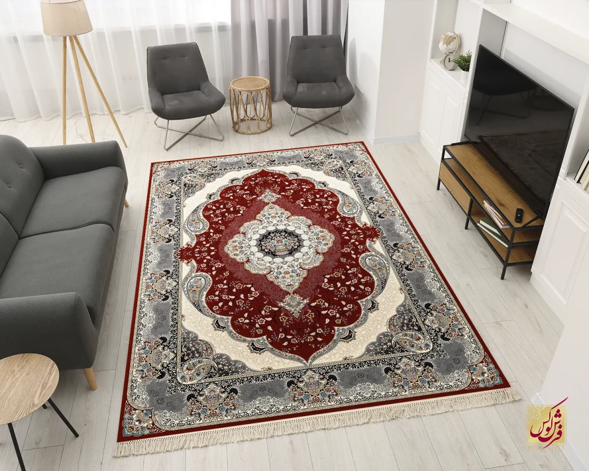 LAKI-4 فرش کلاسیک 7005 لاکی طوسی - تصویر 1