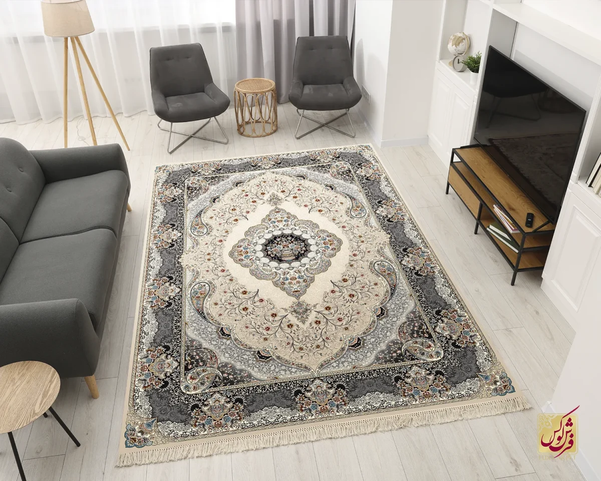 MOKA-4 فرش کلاسیک 7005 موکا طوسی - تصویر 1