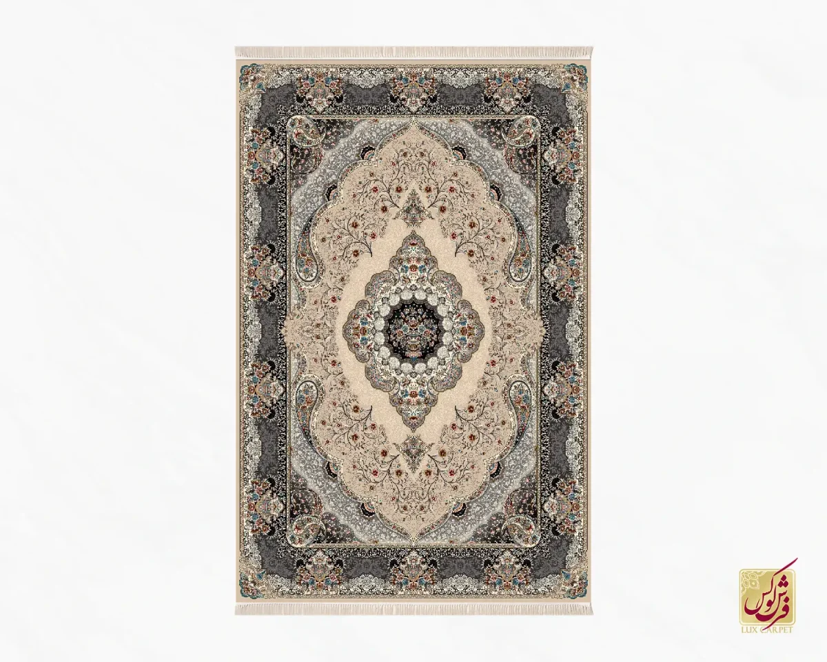 فرش کلاسیک 7005 موکا طوسی - تصویر 2