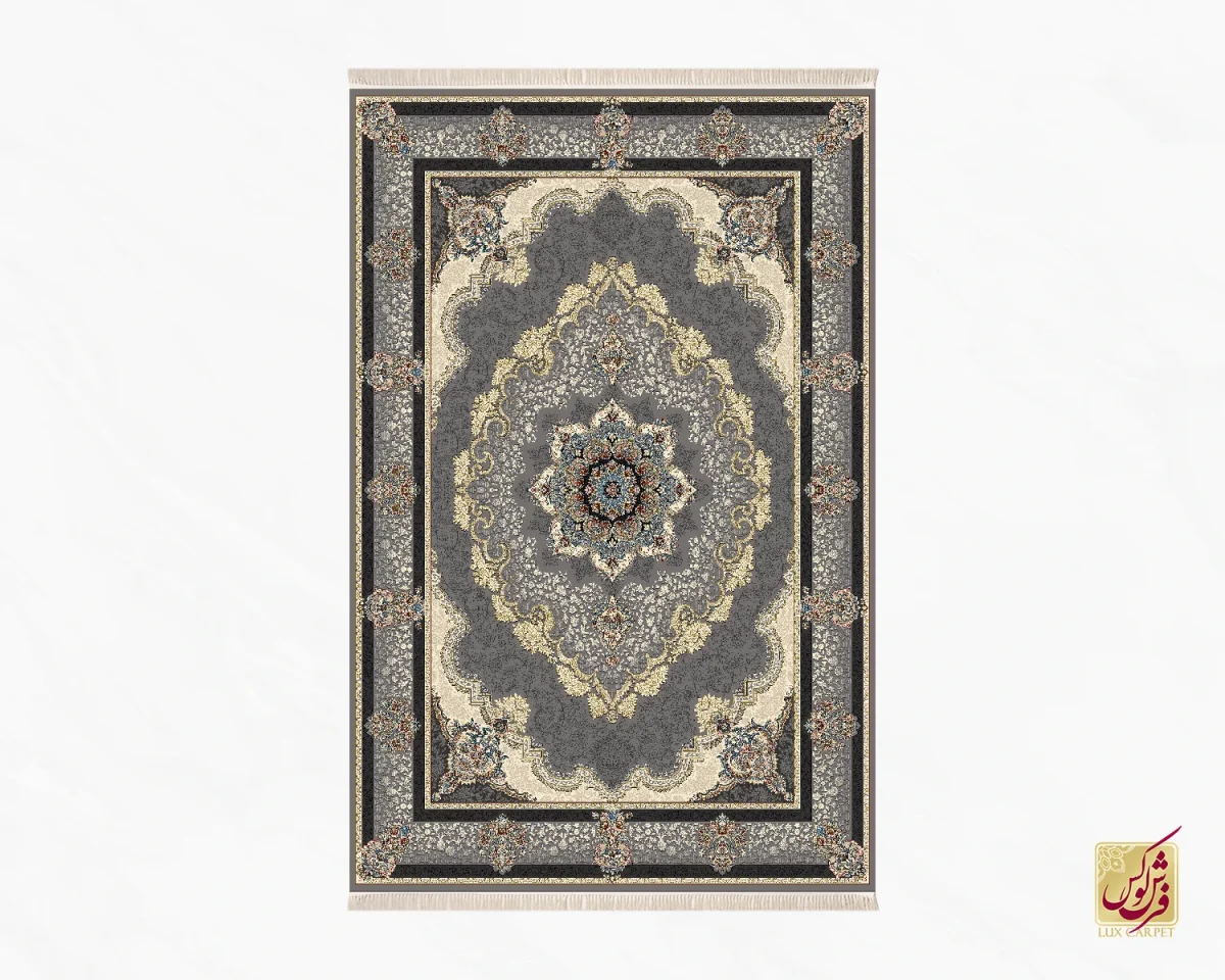 فرش کلاسیک 6027 نقره ای - تصویر 3