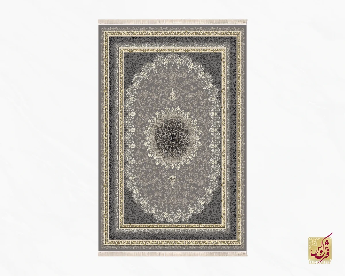 فرش کلاسیک 6016 نقره ای - تصویر 2