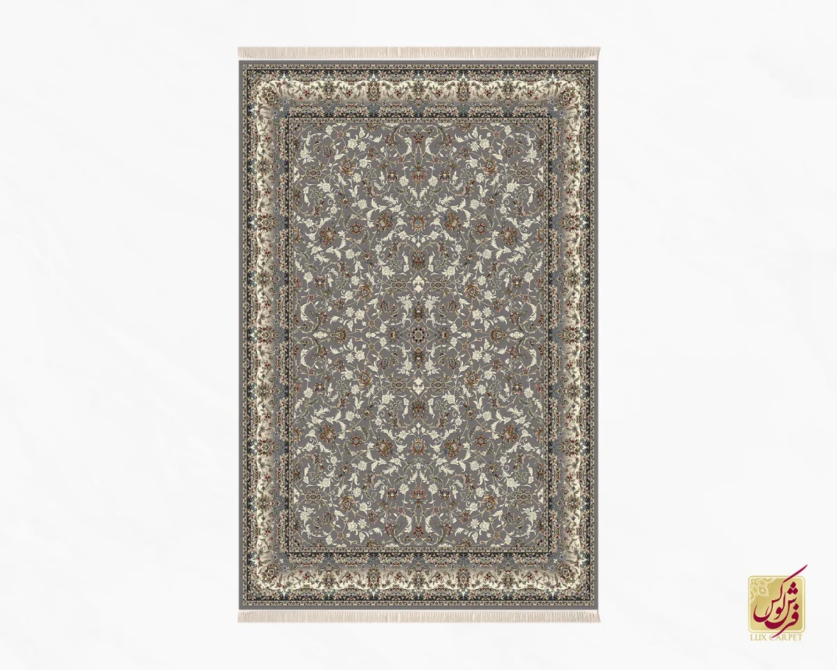 فرش کلاسیک 6028 نقره ای - تصویر 2