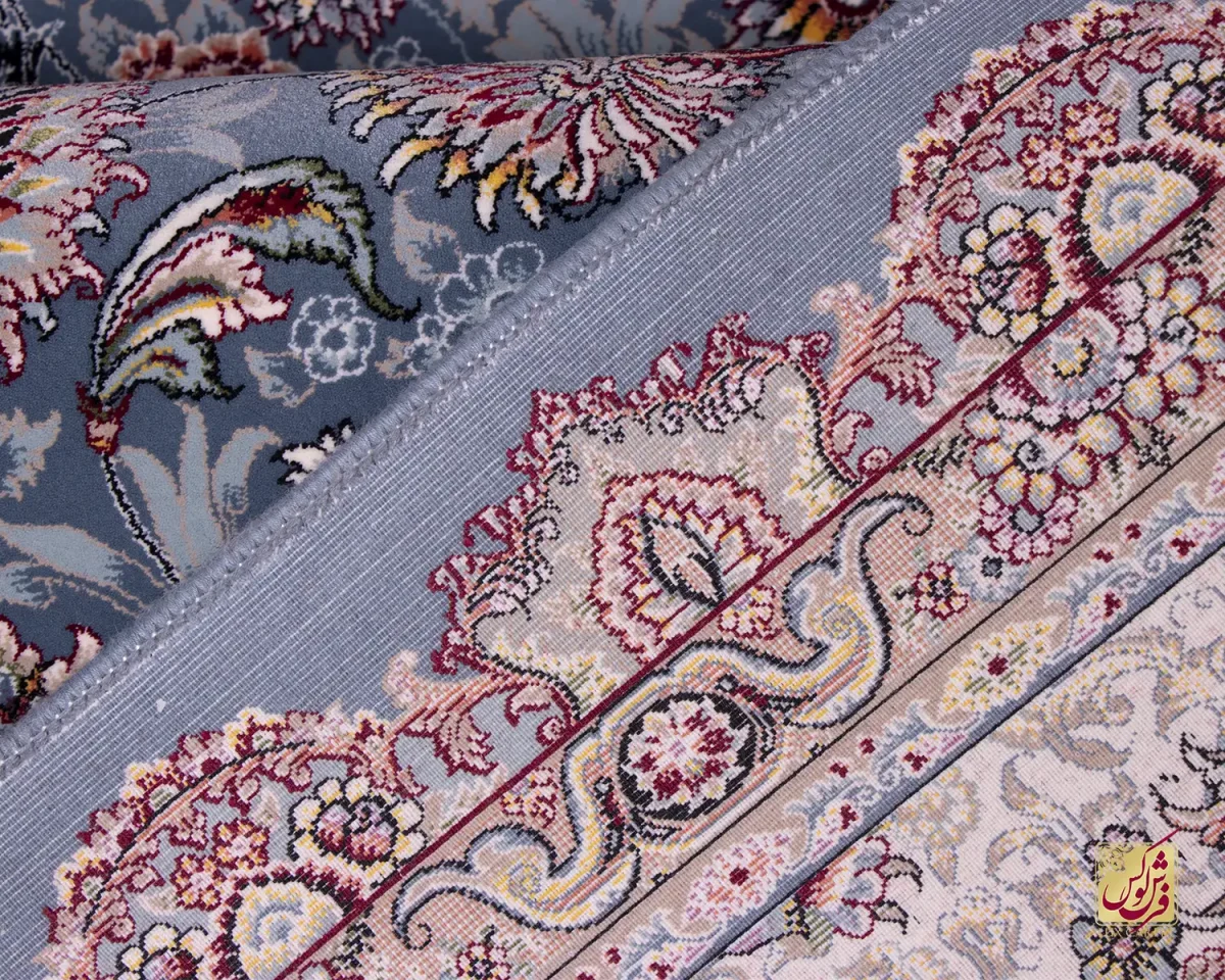 فرش ابریشم ماشینی ۱۲۱۱ اطلسی