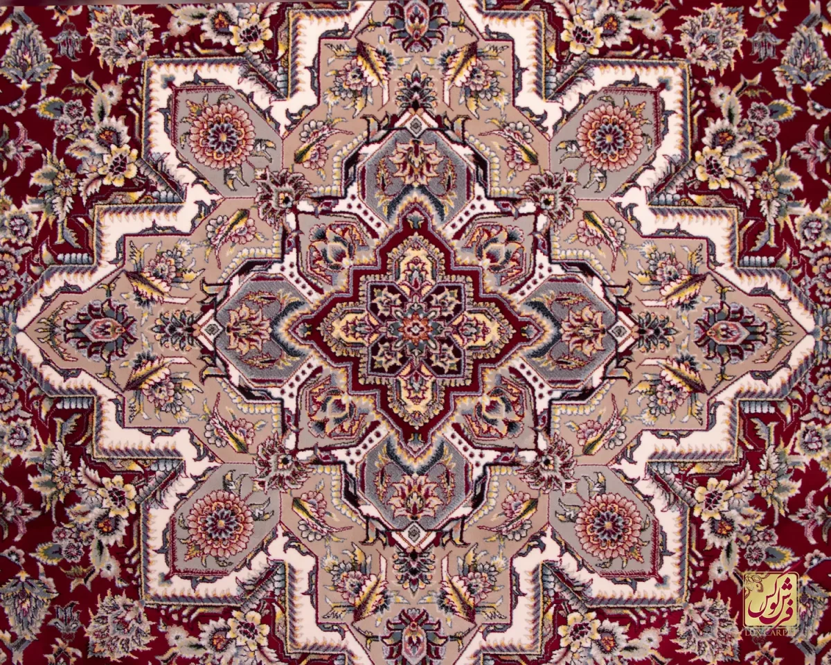 فرش ابریشم ماشینی ۱۲۱۷ لاکی طرح