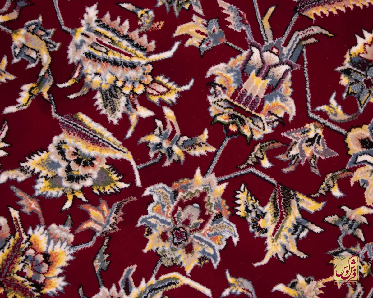 فرش ابریشم ماشینی ۱۲۱۷ لاکی طرح