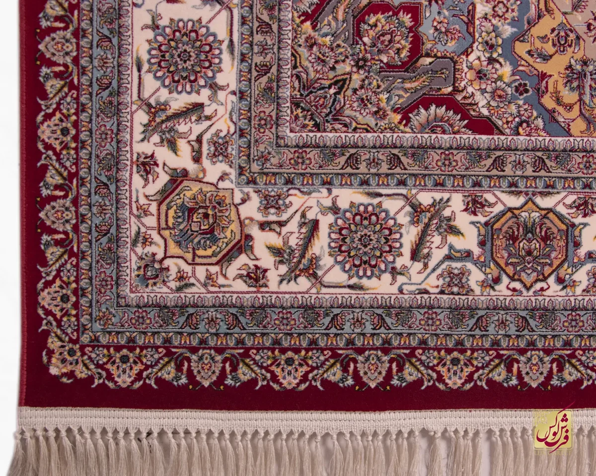 فرش ابریشم ماشینی ۱۲۱۷ لاکی طرح